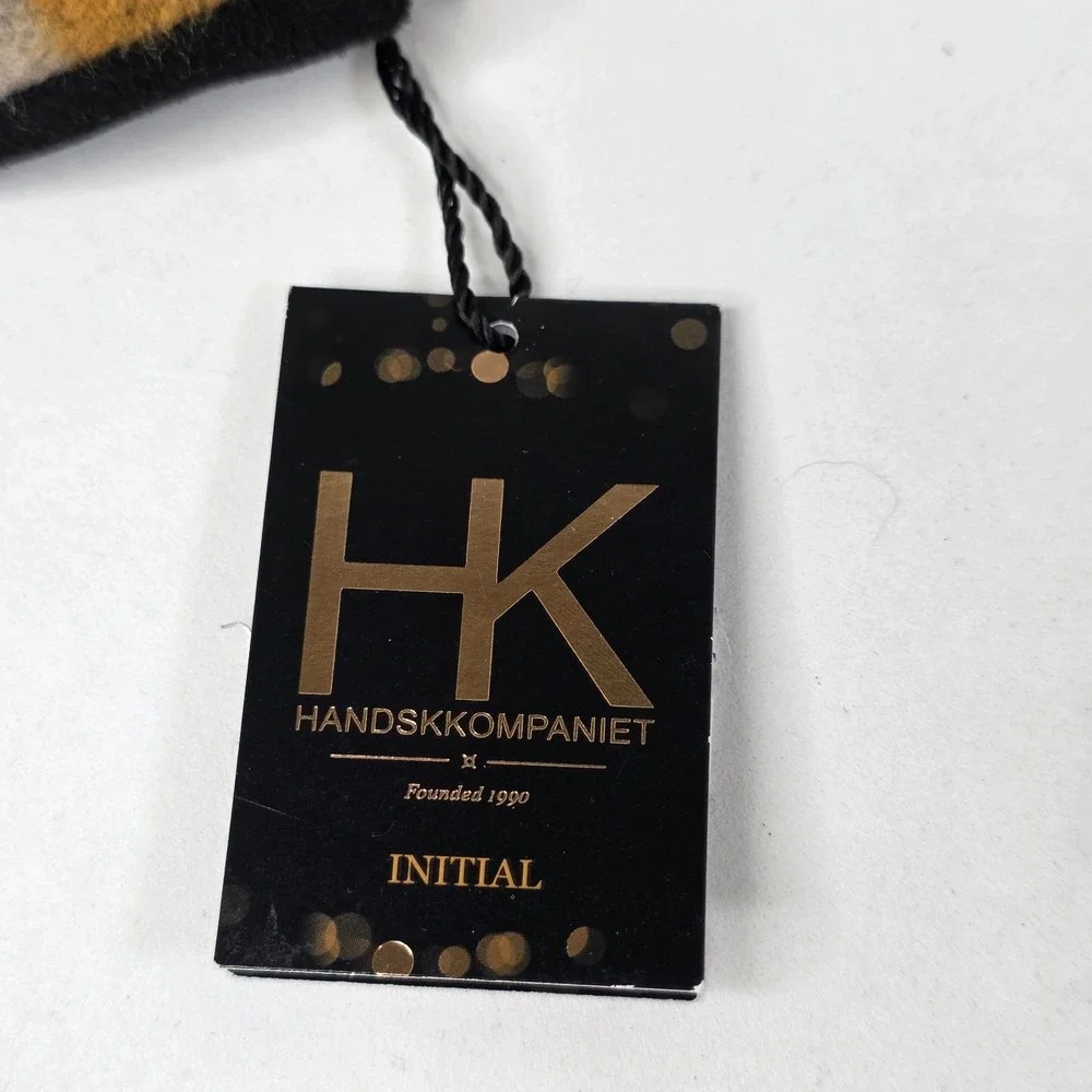 Handskkompaniet Initial Ladies Gloves Yellow Black Block Touchscreen New
